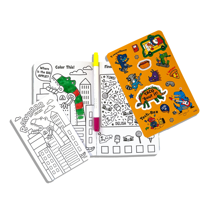 Ooly Let's Go! Activity & Coloring Kit - Kitty In The City