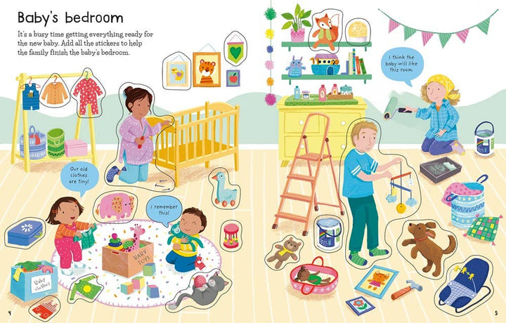 First Sticker Book The New Baby : Usborne