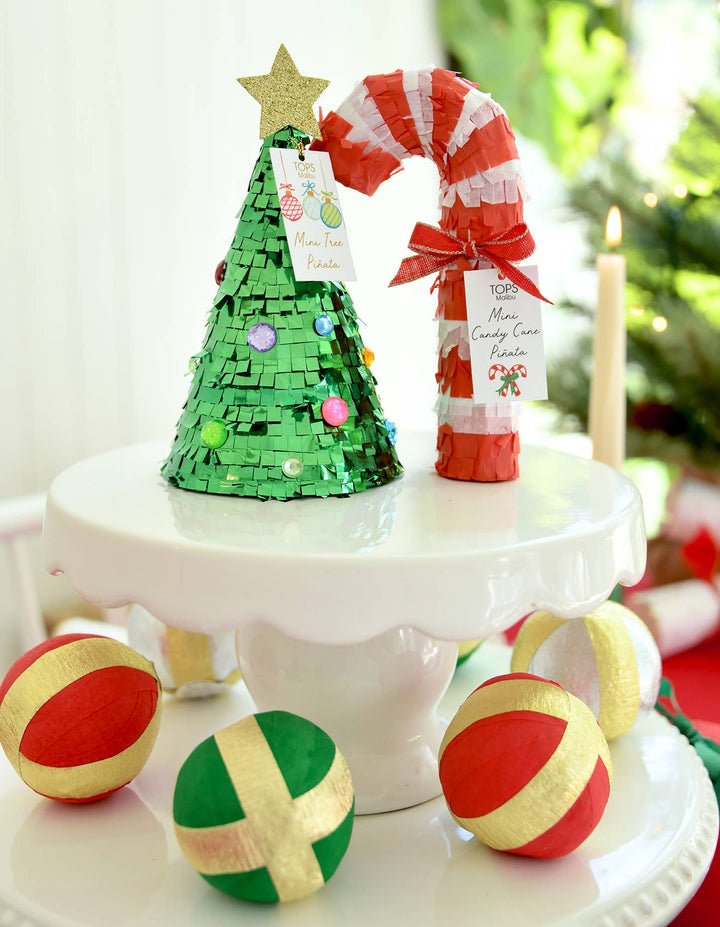 TOPS Malibu Mini Surprise Ball - Christmas Gold Metallic Stripes