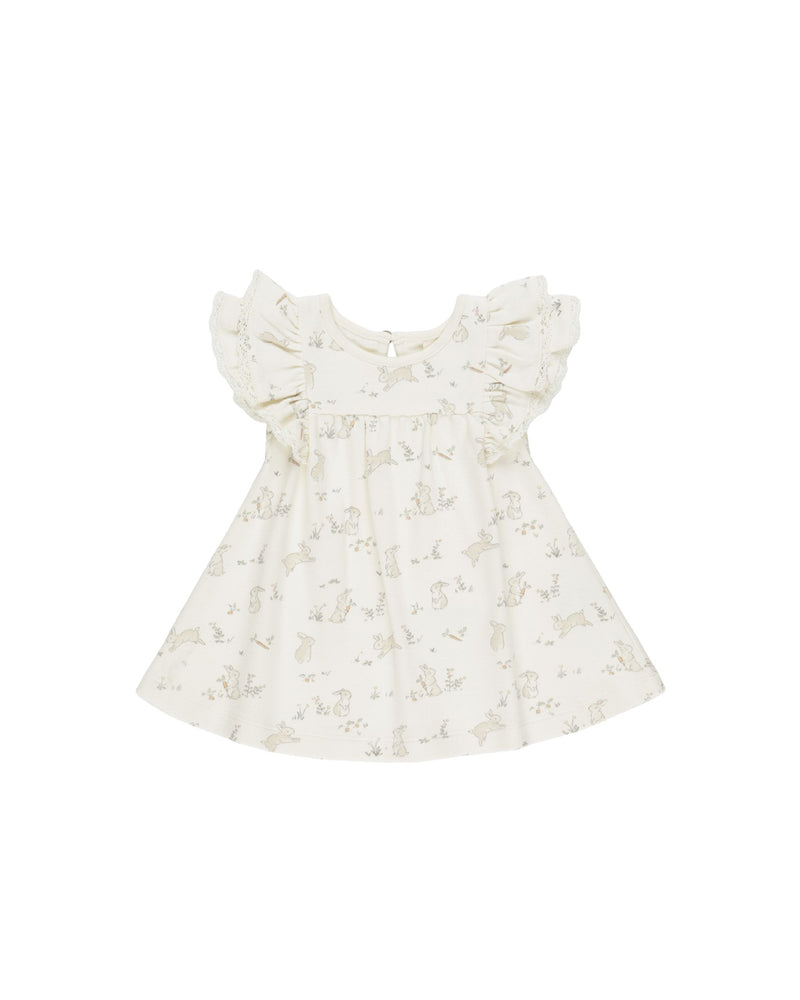 Quincy Mae Flutter Dress - Bunnies