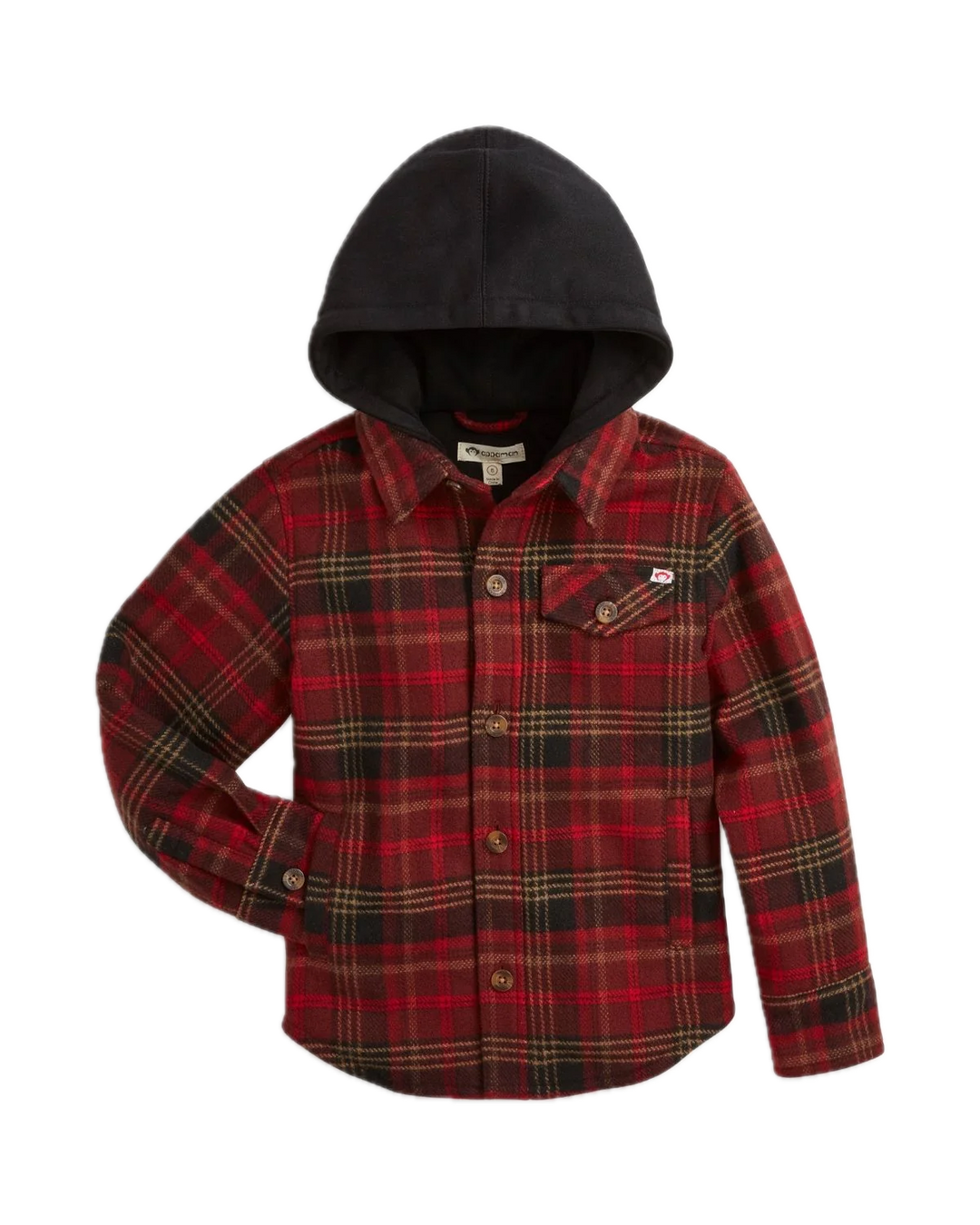 Appaman Glen Flannel Hoodie - Red & Black Plaid