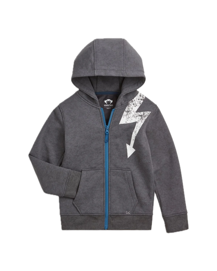 Appaman Striver Zip Up Hoodie - Washed Grey