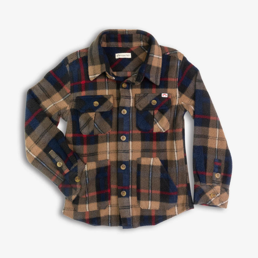 Appaman Snow Fleece Navy Khaki Shirt