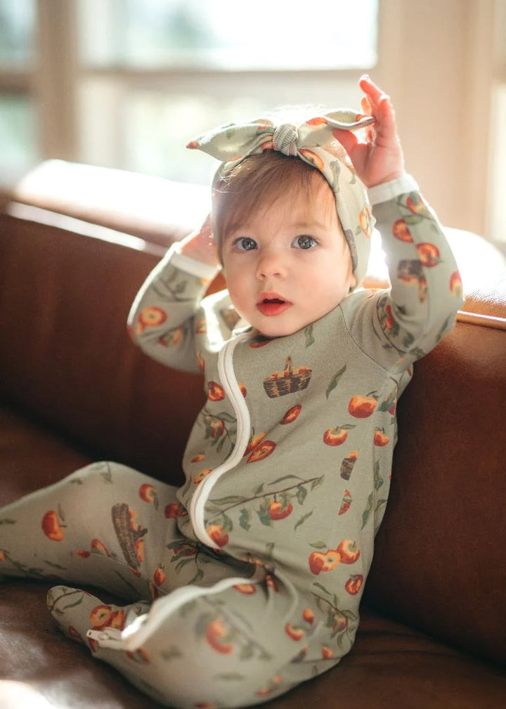Milkbarn Organic Cotton Knotted Headband - Apple Orchard