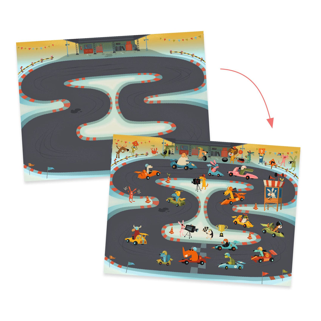 Djeco Rub On Transfers - Asphalt
