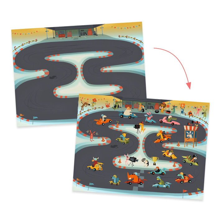 Djeco Rub On Transfers - Asphalt