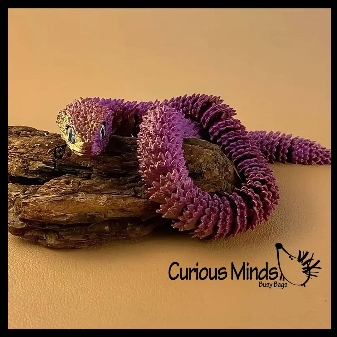 Curious Minds Toys 3D Printed Large 12" Snake Wiggle Articulated Jointed Motion