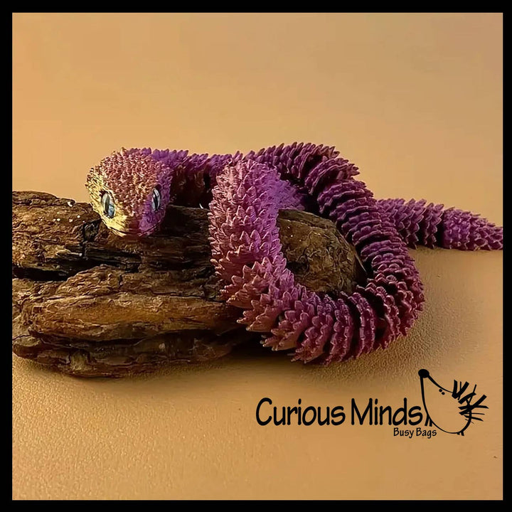 Curious Minds Toys 3D Printed Large 12" Snake Wiggle Articulated Jointed Motion