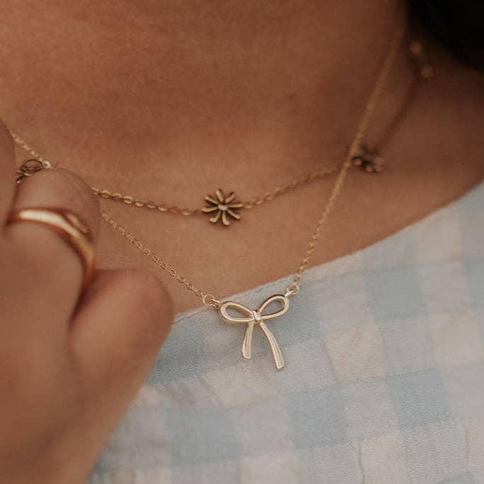 Mauve Jewelry Co. Lily Bow Necklace