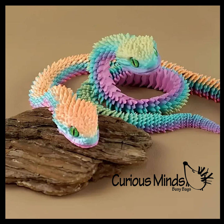 Curious Minds Toys 3D Printed Large 12" Snake Wiggle Articulated Jointed Motion