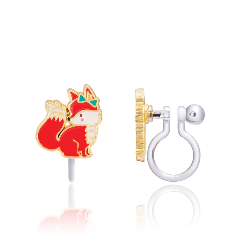 Girl Nation Clip On Cutie Earrings - Fancy Fox