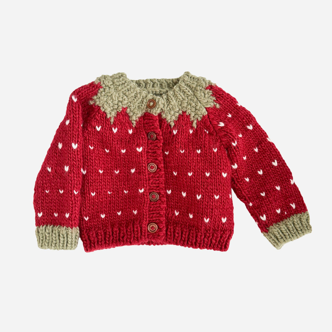 The Blueberry Hill Strawberry Cardigan