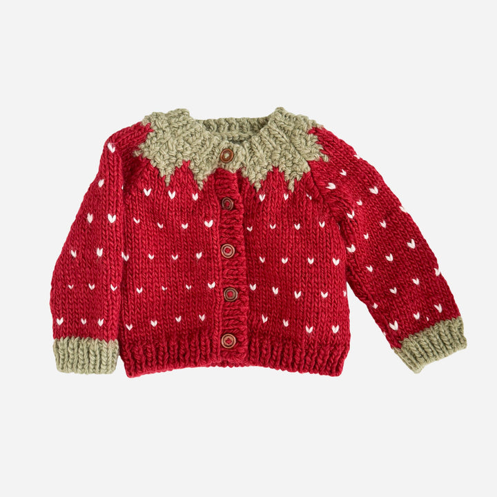 The Blueberry Hill Strawberry Cardigan