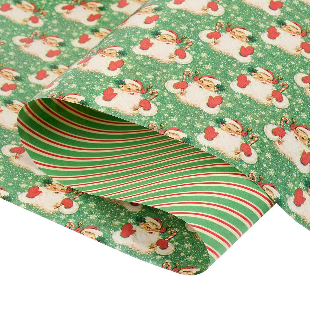 Primitives By Kathy Retro Santa Gift Wrap