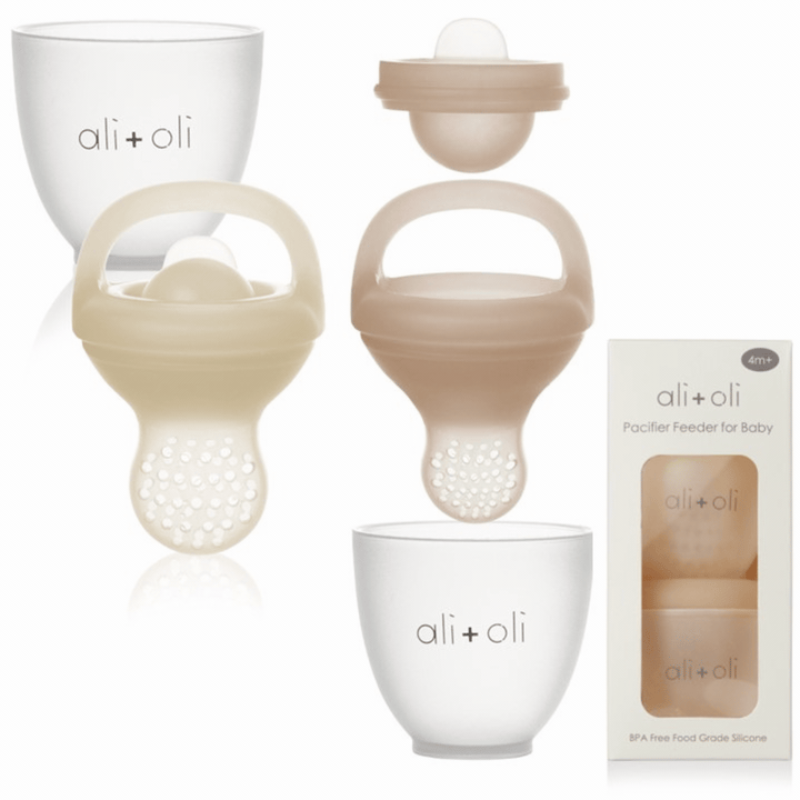 Ali + Oli Silicone Food & Fruit Feeder - Oat & Coco