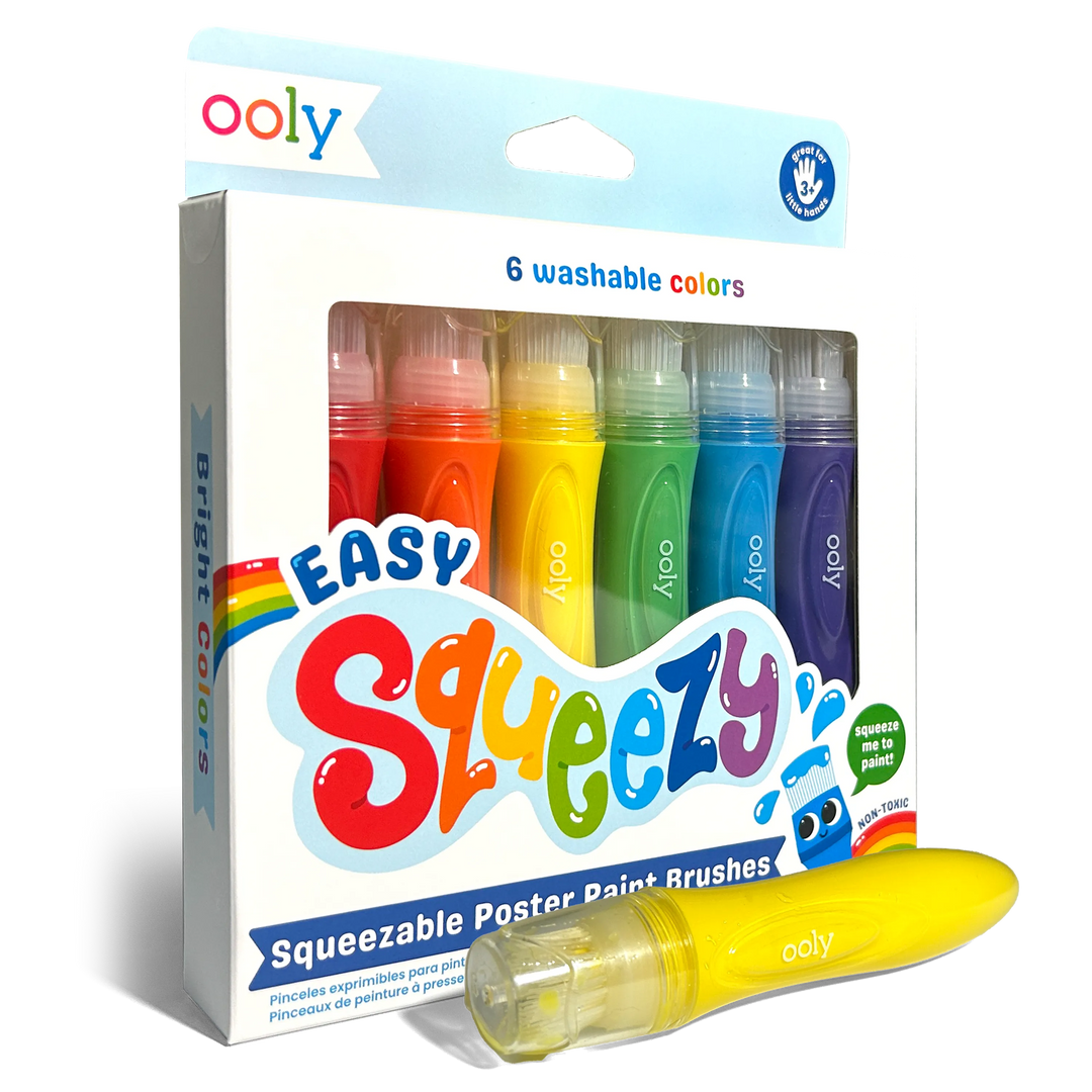 Ooly Easy Squeezy Squeezable Poster Paint Brushes (Set of 6)