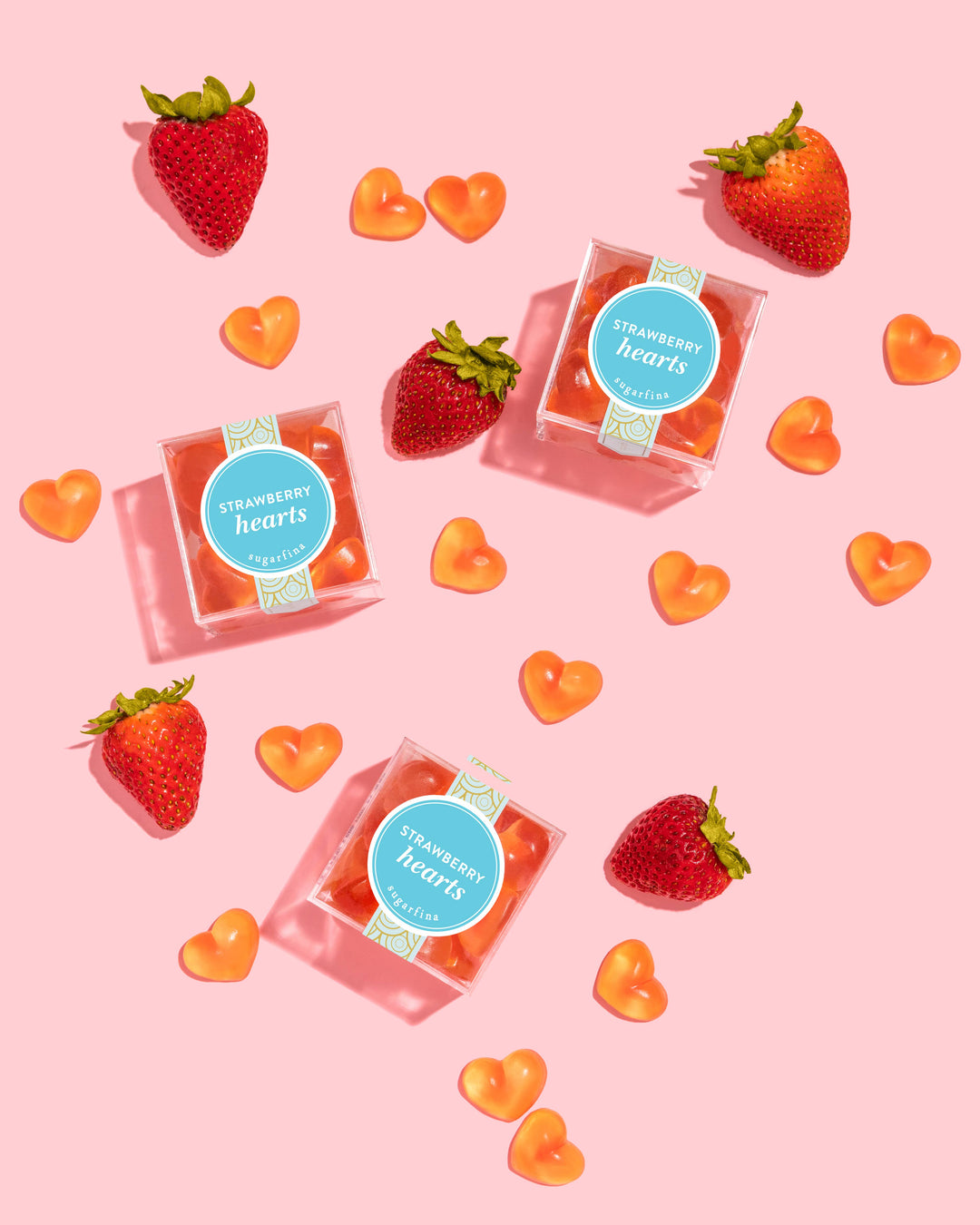 Sugarfina Strawberry Hearts  - Small