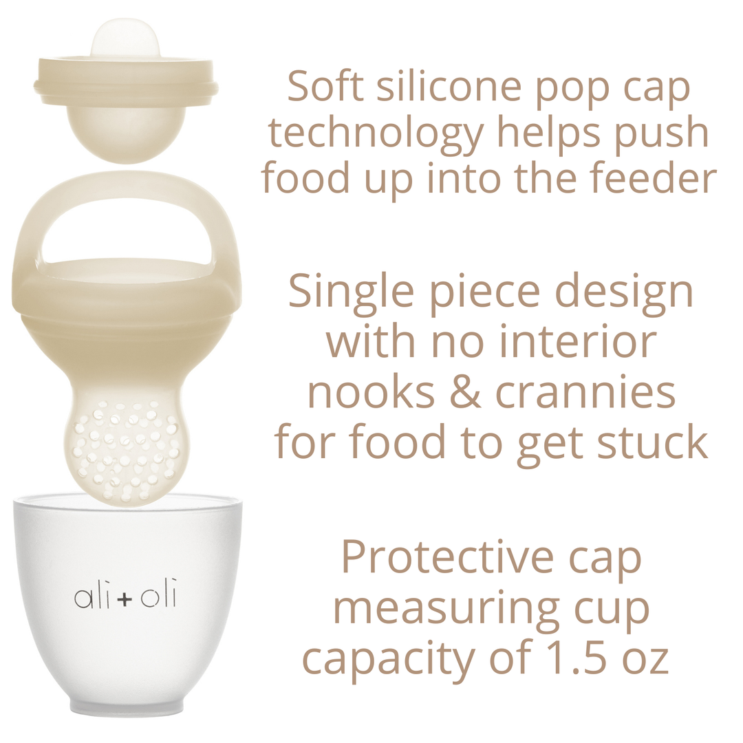 Ali + Oli Silicone Food & Fruit Feeder - Oat & Coco