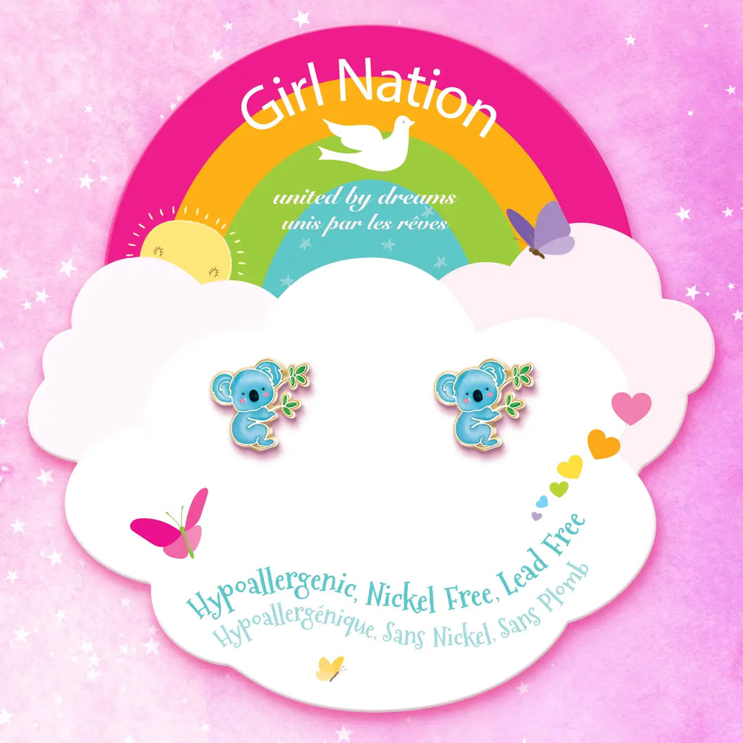 Girl Nation Cutie Koala Cutie Stud Earrings
