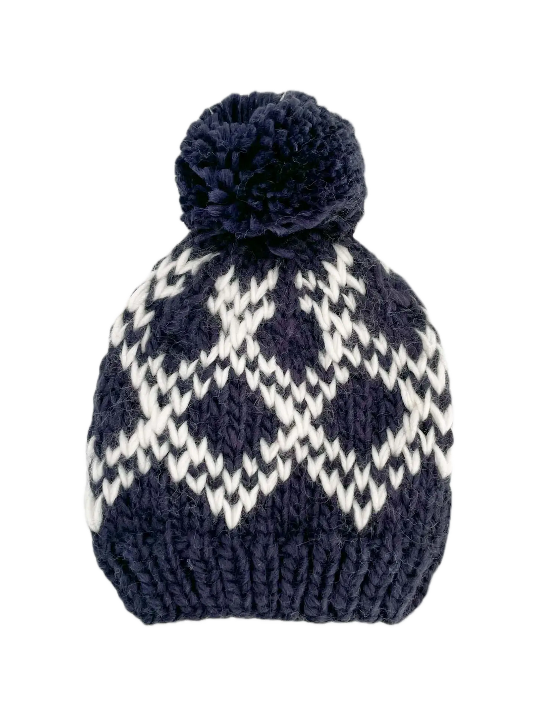 Blueberry Hill Diamond Faire Isle Hat - Navy