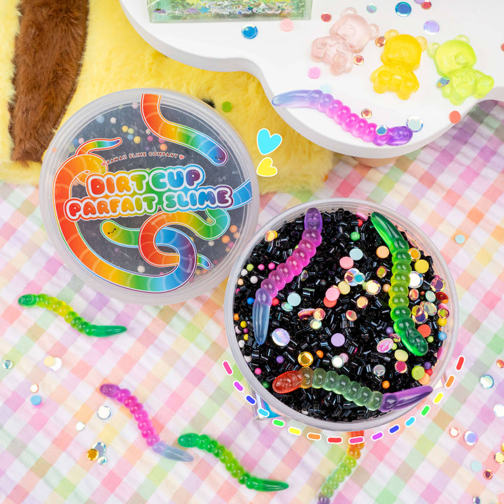Kawaii Slime Dirt Cup Parfait Crunchy Signature Dome Slime