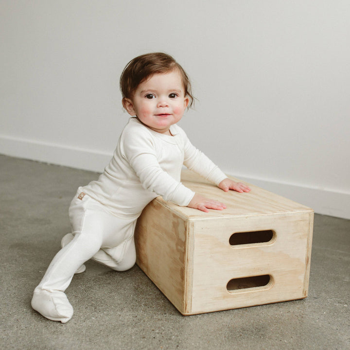 Goumi Grow With You Footie + Snug Fit - Cloud