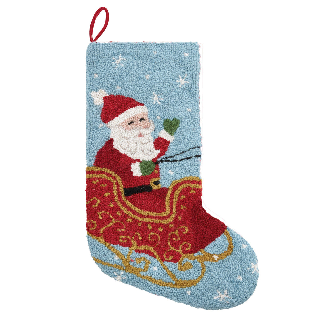Peking Handicraft Santa On Sleigh Hook Stocking