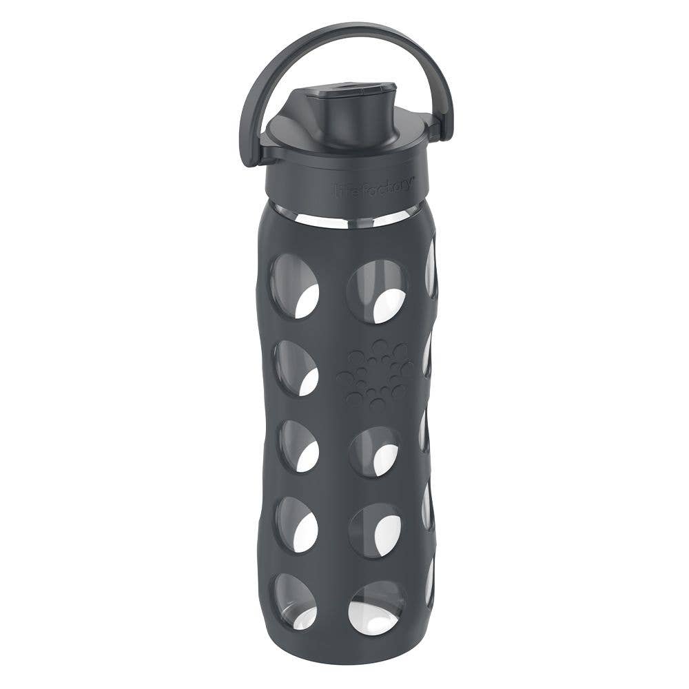LifeFactory 22oz Glass Water Bottle Active Cap