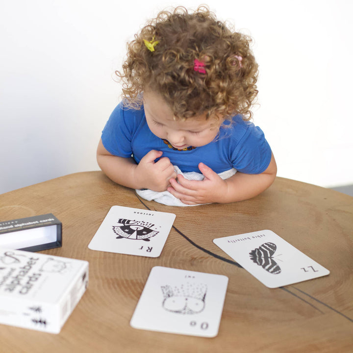 Wee Gallery Woodland Alphabet Cards - ABC Learning Preschool Flash Cards