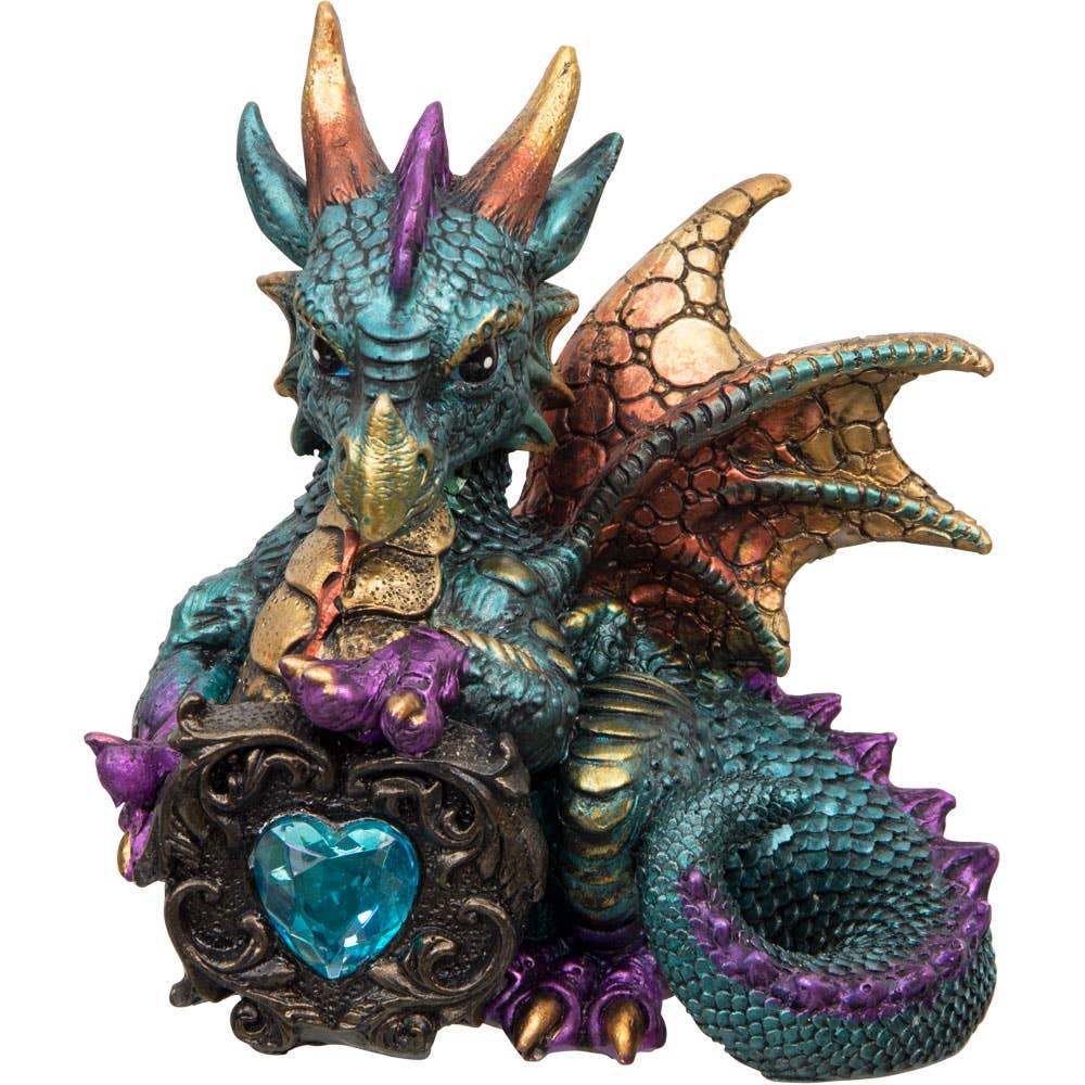 Kheops International Baby Aqua Dragon Figurine Gem