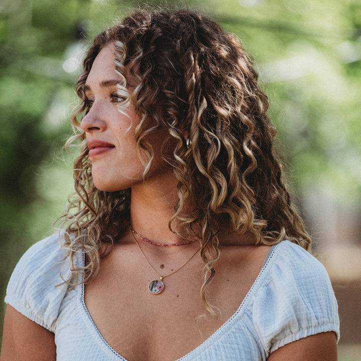 K'lani "Bloom" Pressed Flower Necklace Set