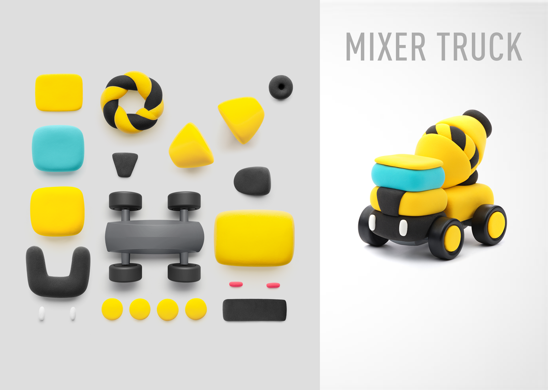 Fat Brain Toys Hey Clay - Construction Vehicles