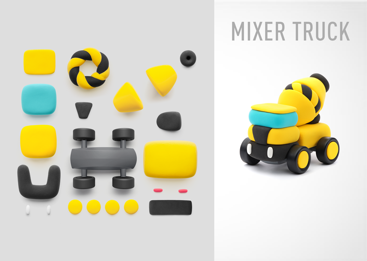 Fat Brain Toys Hey Clay - Construction Vehicles