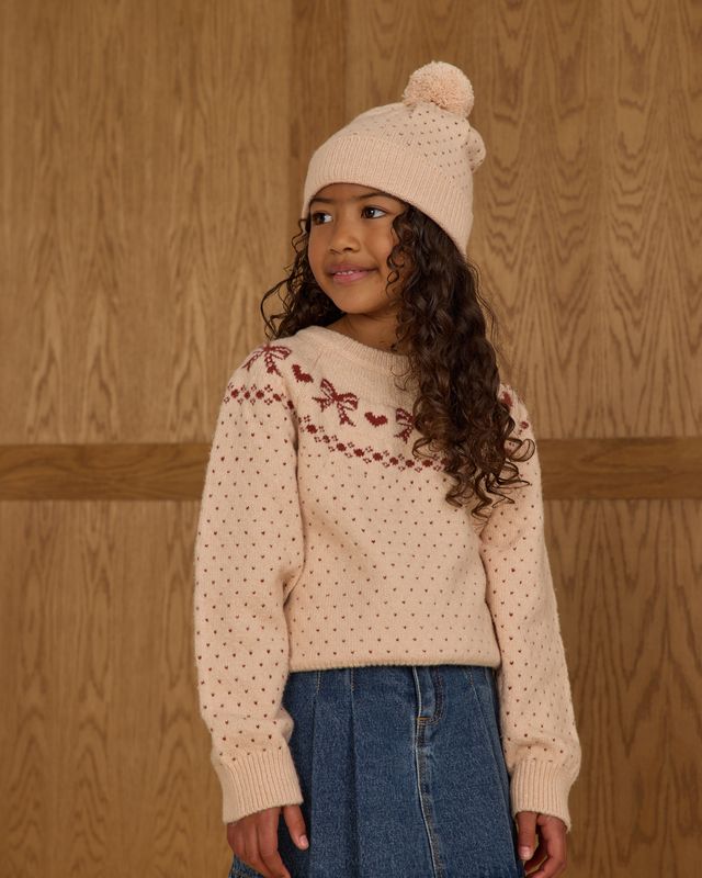 Rylee + Cru Fair Isle Sweater - Bows