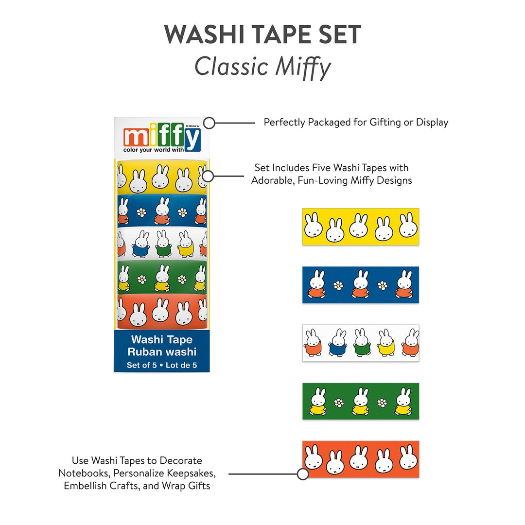 Studio Oh! Washi Tape Set Classic Miffy Set of 5