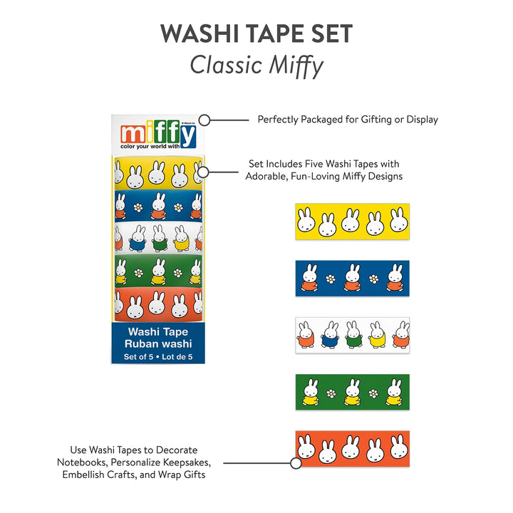 Studio Oh! Washi Tape Set Classic Miffy Set of 5