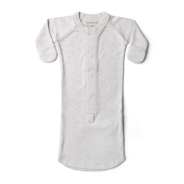 Goumi 24 Hour Convertible Sleeper Baby Gown- Storm Gray