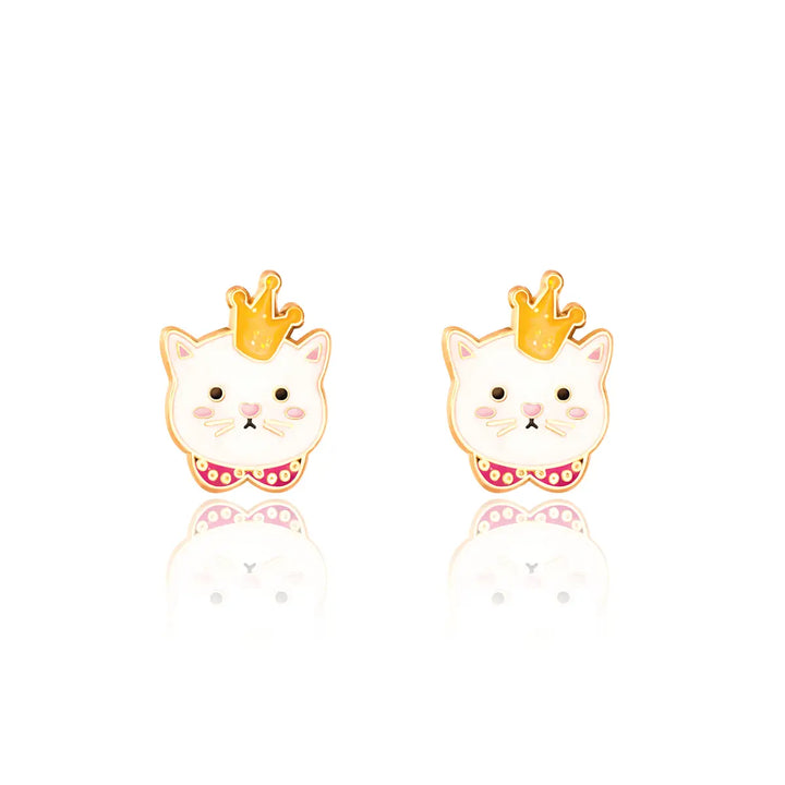 Girl Nation Kitty Princess Cutie Stud Earrings
