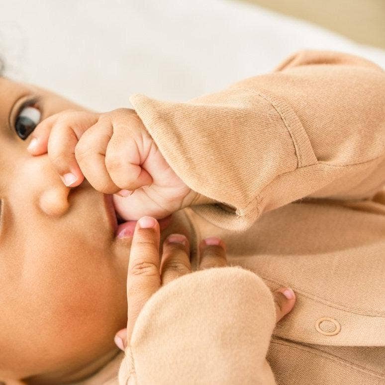 Goumi 24 Hour Convertible Sleeper Baby Gown - Sandstone