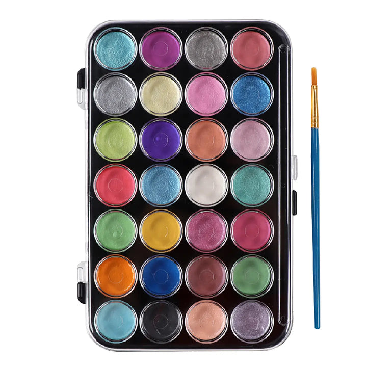 Bright Stripes iHeartArt 28 Metallic Watercolors