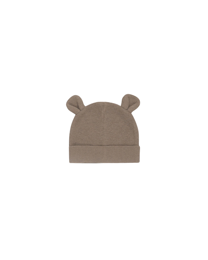 Quincy Mae Baby Bear Beanie - Heathered Mocha
