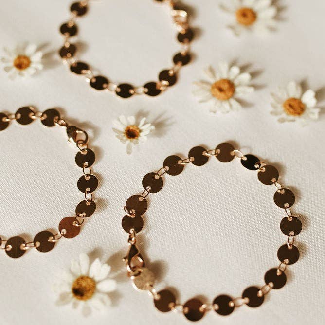 Mauve Jewelry Co. Chloe Gold Filled Coin Bracelet