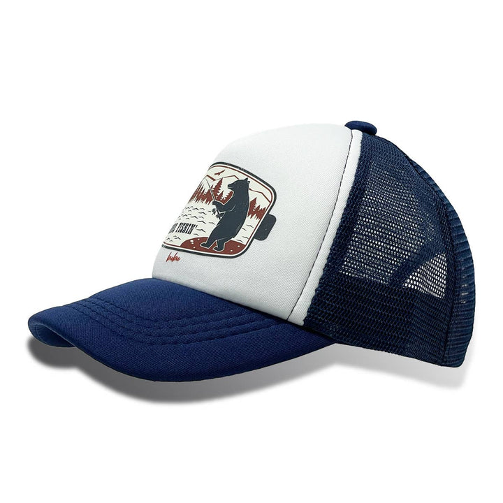 Bubu Gone Fishin Navy Trucker Hat