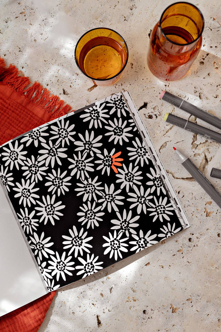 Heyday: A Retro Flower Design Coloring Book
