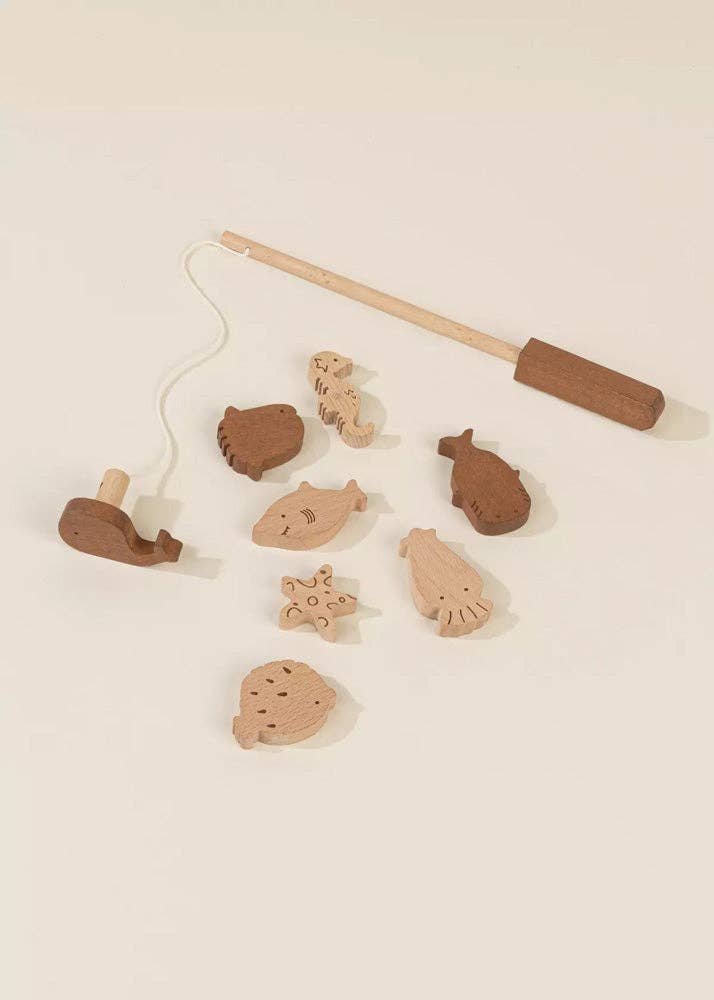 Coco VIllage Wooden Fishing Game With Bag