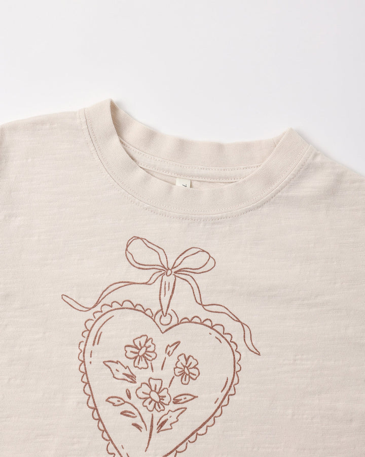 Rylee + Cru Boxy Tee - Heart Locket