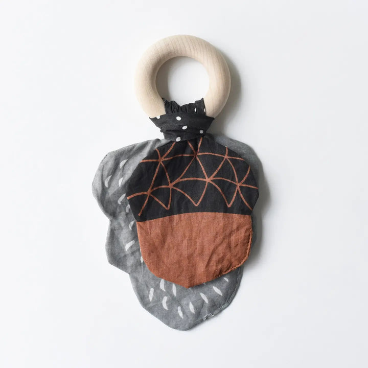 Wee Gallery Crinkle Teether - Acorn