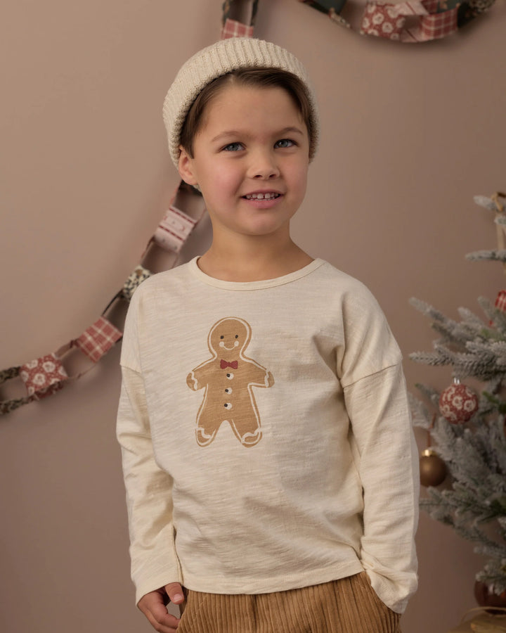 Rylee + Cru Long Sleeve Tee - Gingerbread Man