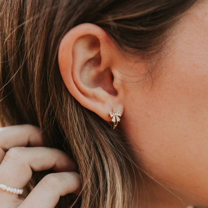 Mauve Jewelry Co. Lucy Diamond Bow Hoops