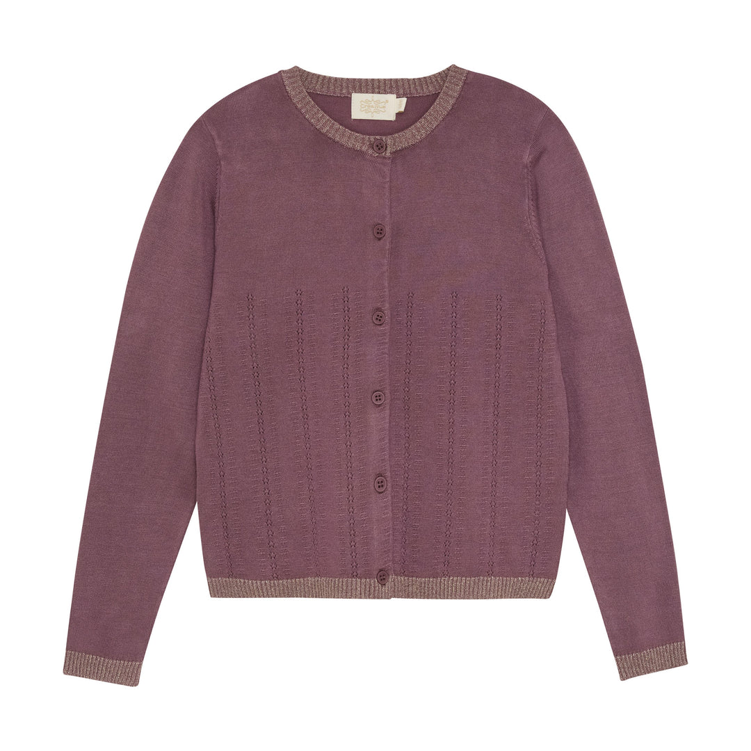 Creamie Pointelle Cardigan - Flint